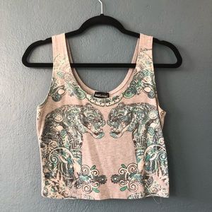 Blue Tiger Crop Top